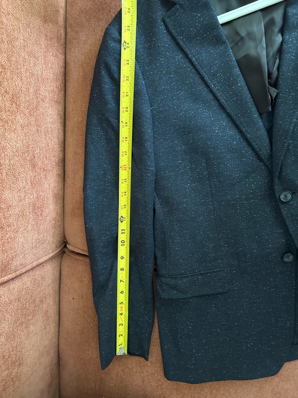 DKNY Men’s 2-Piece Suit - Navy Blue Speckled - Picture 4 of 10